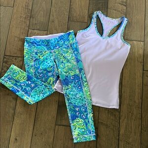 Lilly Pulitzer Luxletic Weekender Leggings & Tank, S
